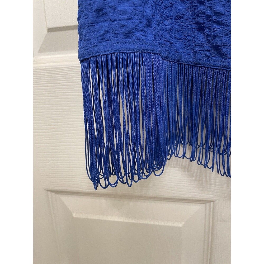 Lilly Pulitzer Size Small Naeem Fringe Tank Top Camisole Blue - Picture 5 of 8